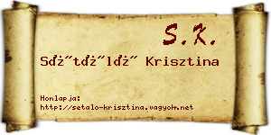 Sétáló Krisztina névjegykártya